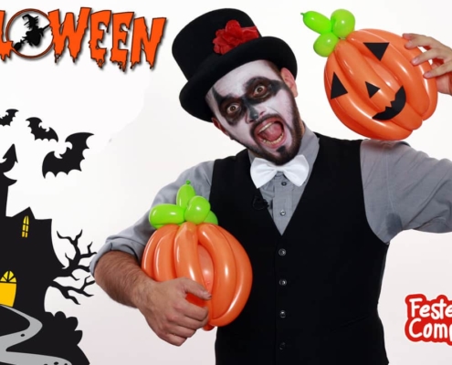 Zucca di Halloween - Sculture con palloncini