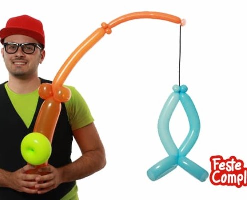 Tutorial palloncini modellabili - Canna da pesca